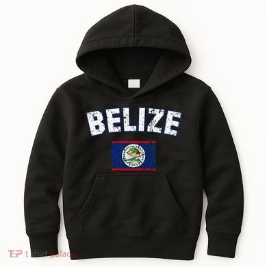 Belize Flag Vintage Belize Kids Hoodie