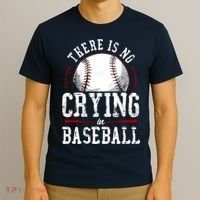 Baseball Fan Vintage There Is No Crying In Baseball T-Shirt thumb 3
