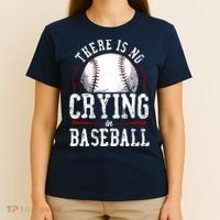 Baseball Fan Vintage There Is No Crying In Baseball T-Shirt thumb 4