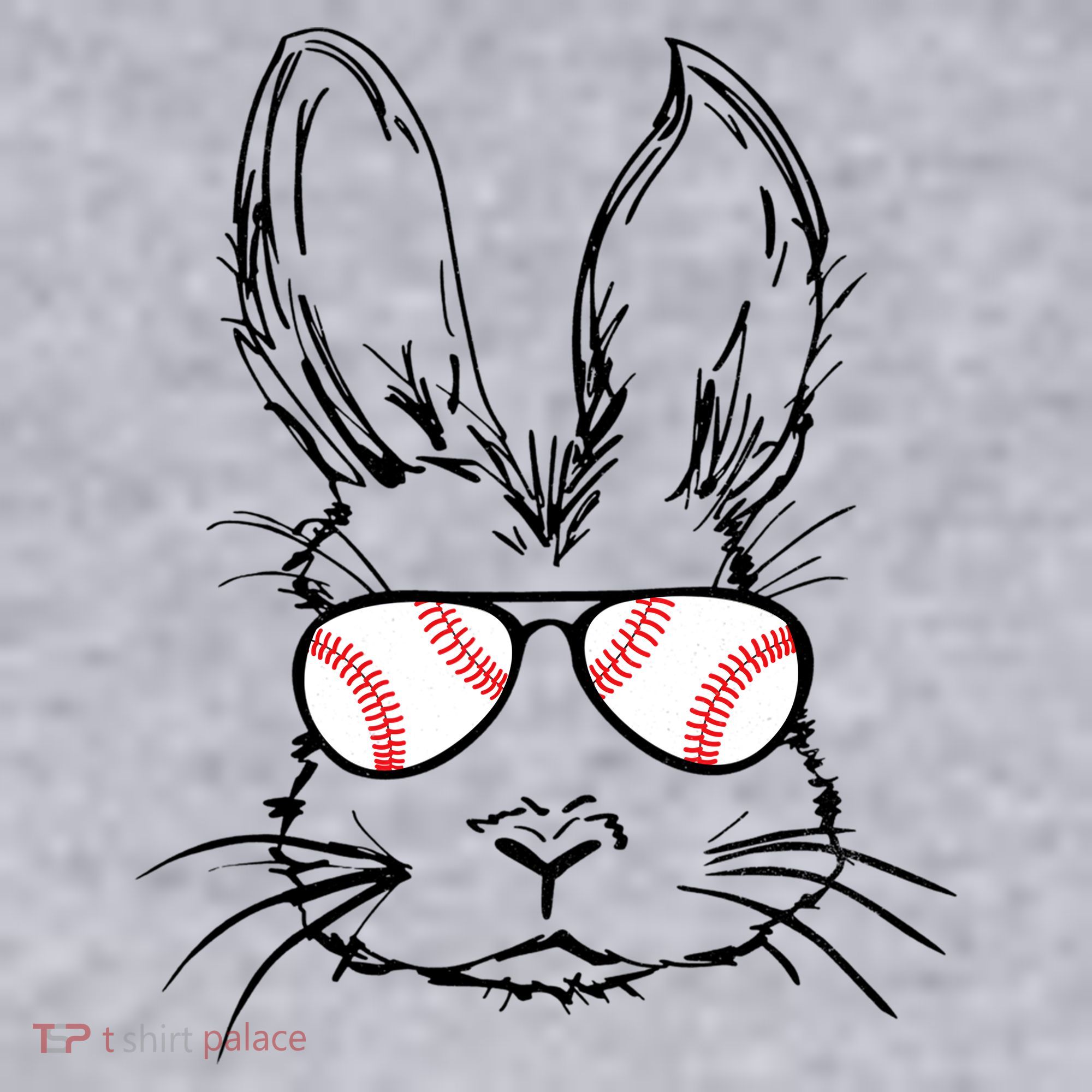 Bunny Face With Baseball Sunglasses Easter Day Gift Women's Sweatshirt
