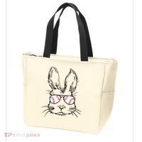 Bunny Face With Baseball Sunglasses Easter Day Gift Tote Bag thumb 3