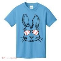 Bunny Face With Baseball Sunglasses Easter Day Gift Kids T-Shirt thumb 0