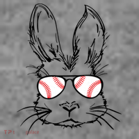 Bunny Face With Baseball Sunglasses Easter Day Gift Toddler Hoodie thumb 2