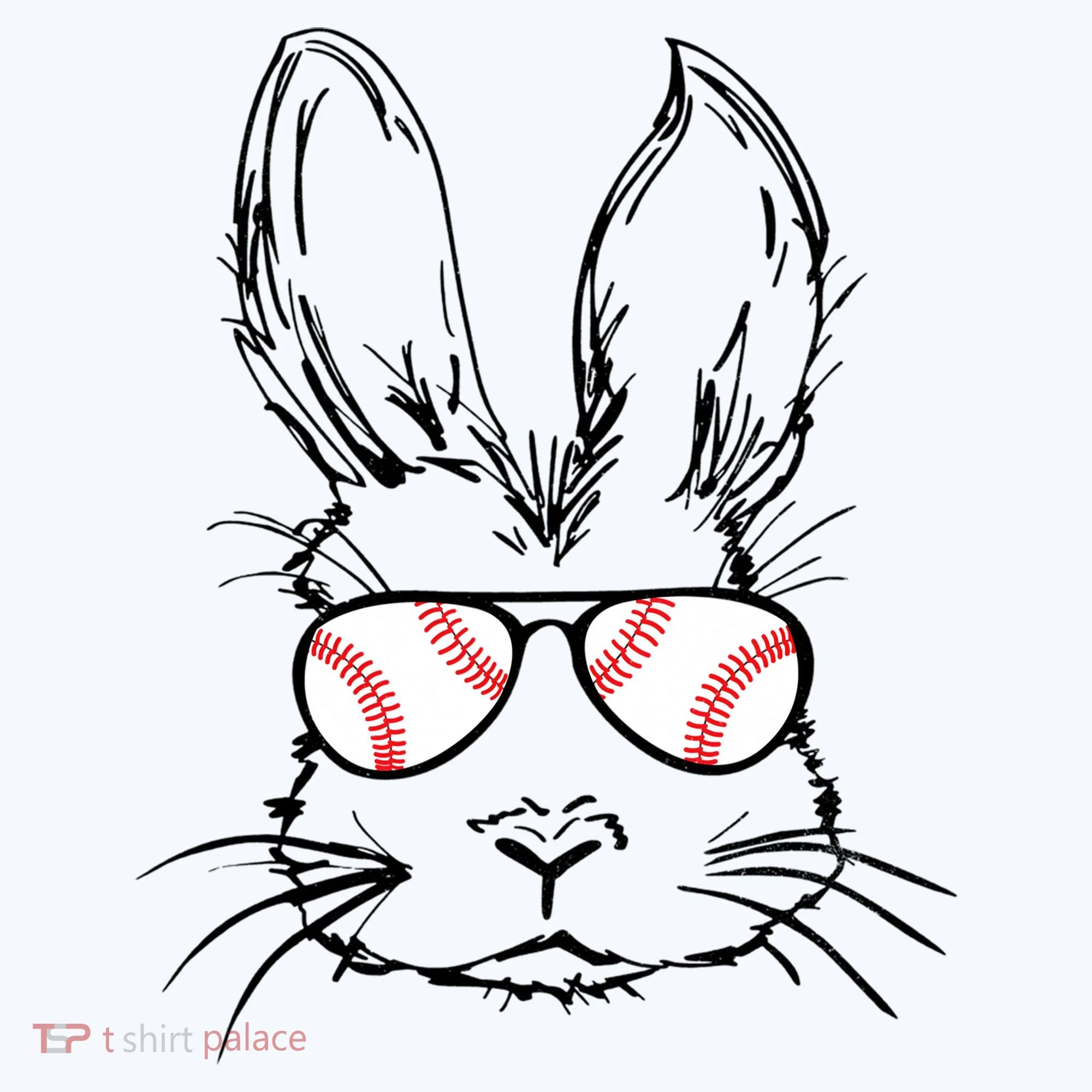 Bunny Face With Baseball Sunglasses Easter Day Gift Doggie Tank