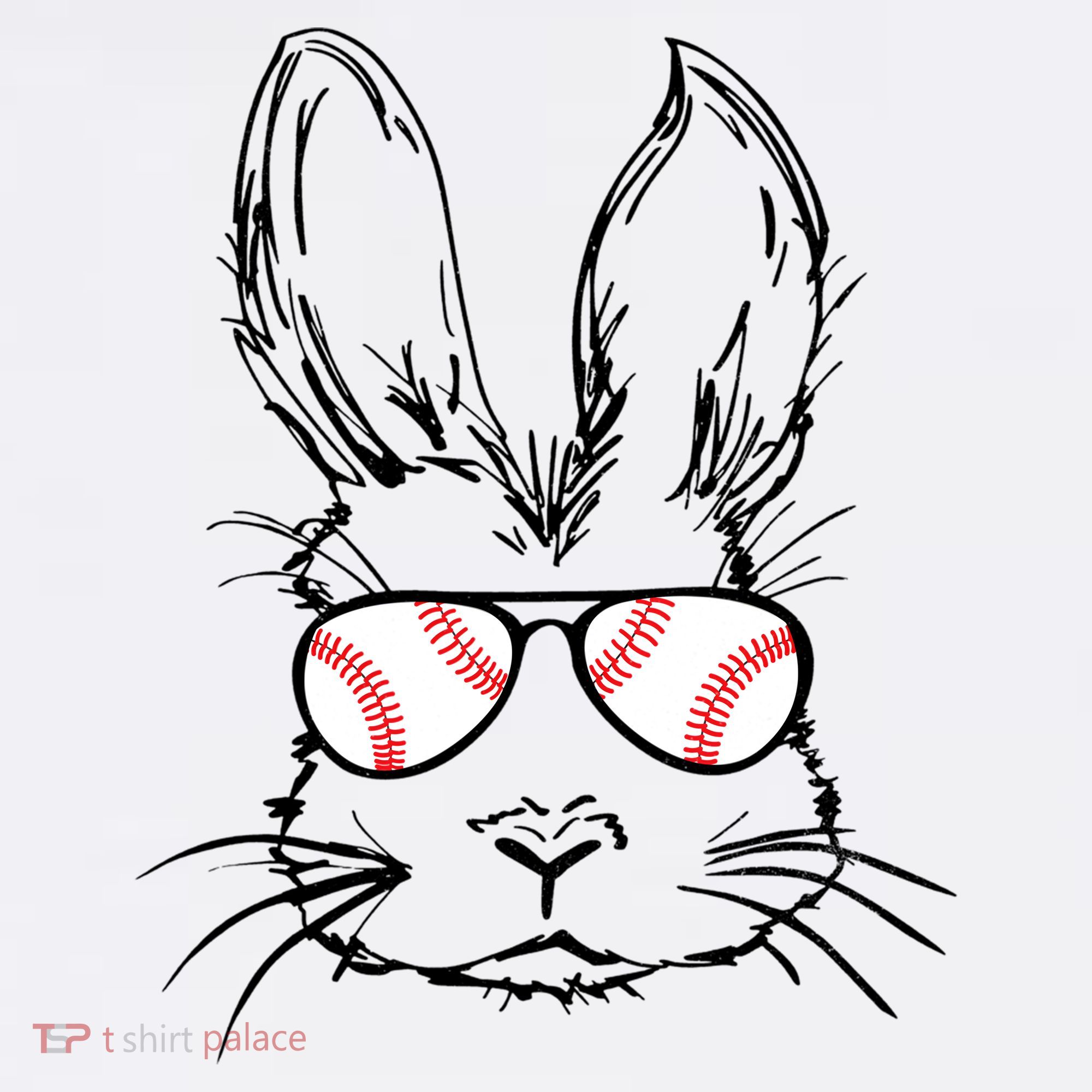 Bunny Face With Baseball Sunglasses Easter Day Gift Women's Hoodie