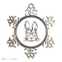 Bunny Face With Baseball Sunglasses Easter Day Gift Ornament thumb 0
