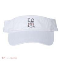 Bunny Face With Baseball Sunglasses Easter Day Gift Visor thumb 0