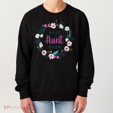Boho Floral Wreath Best Aunt Ever Women's Sweatshirt