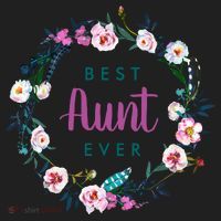 Boho Floral Wreath Best Aunt Ever Women's Sweatshirt thumb 2
