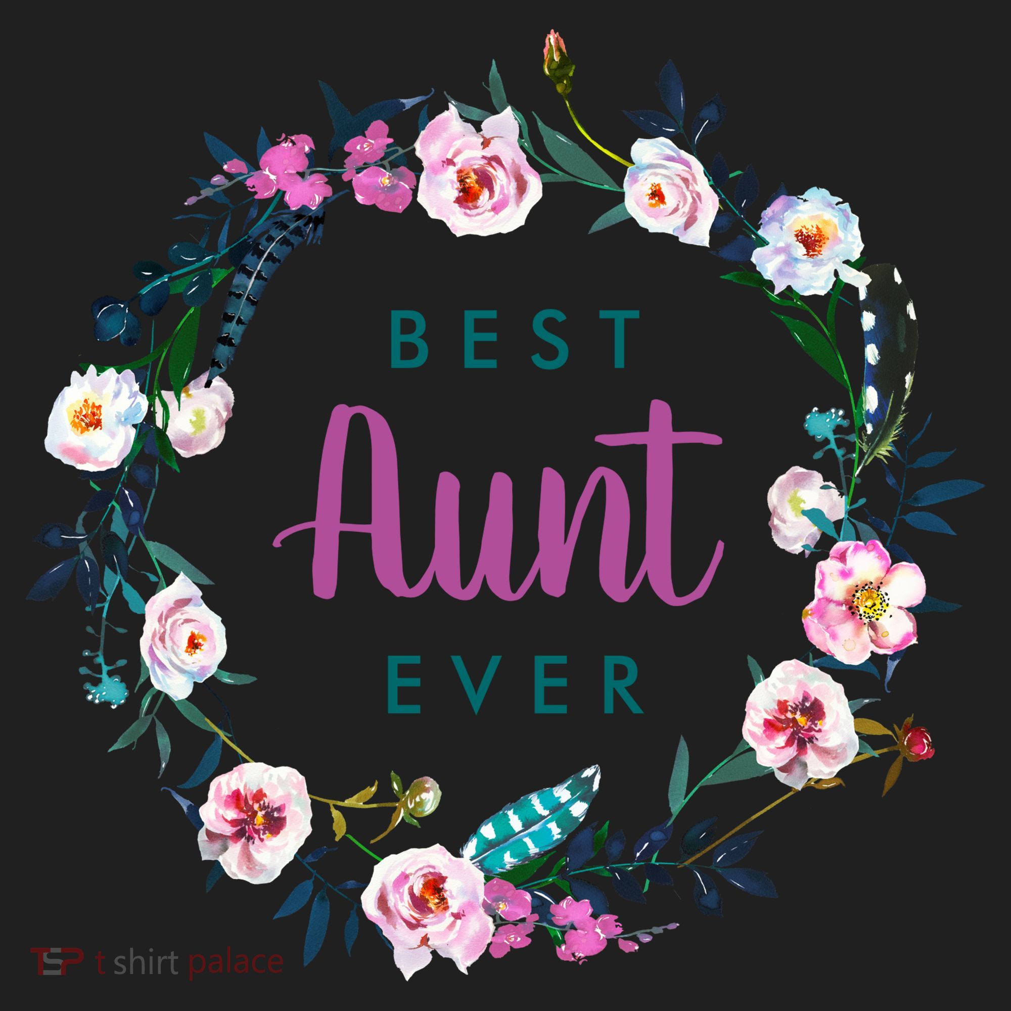 Boho Floral Wreath Best Aunt Ever Women's Sweatshirt