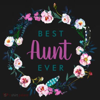 Boho Floral Wreath Best Aunt Ever Tie-Dye Long Sleeve Shirt