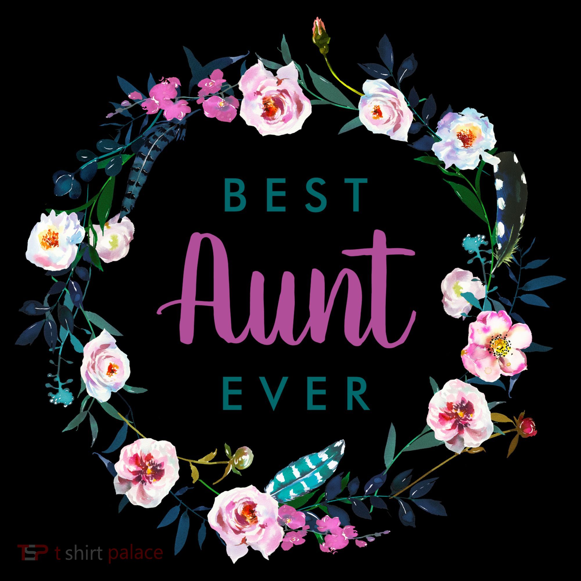 Boho Floral Wreath Best Aunt Ever Toddler Hoodie