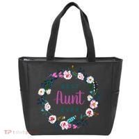 Boho Floral Wreath Best Aunt Ever Tote Bag thumb 0