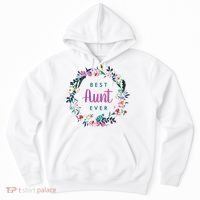 Boho Floral Wreath Best Aunt Ever Hoodie thumb 0