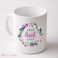 Boho Floral Wreath Best Aunt Ever Coffee Mug thumb 0