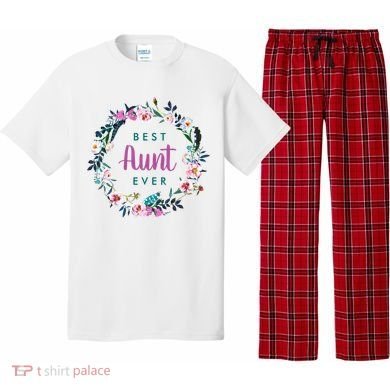 Boho Floral Wreath Best Aunt Ever Pajama Set