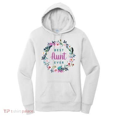 Boho Floral Wreath Best Aunt Ever Women's Hoodie