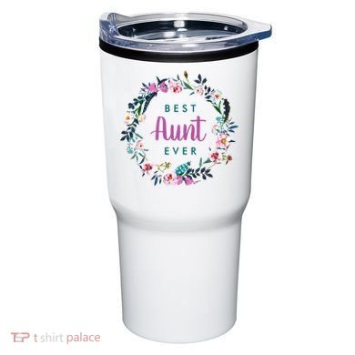 Boho Floral Wreath Best Aunt Ever Tumbler
