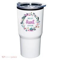 Boho Floral Wreath Best Aunt Ever Tumbler thumb 0