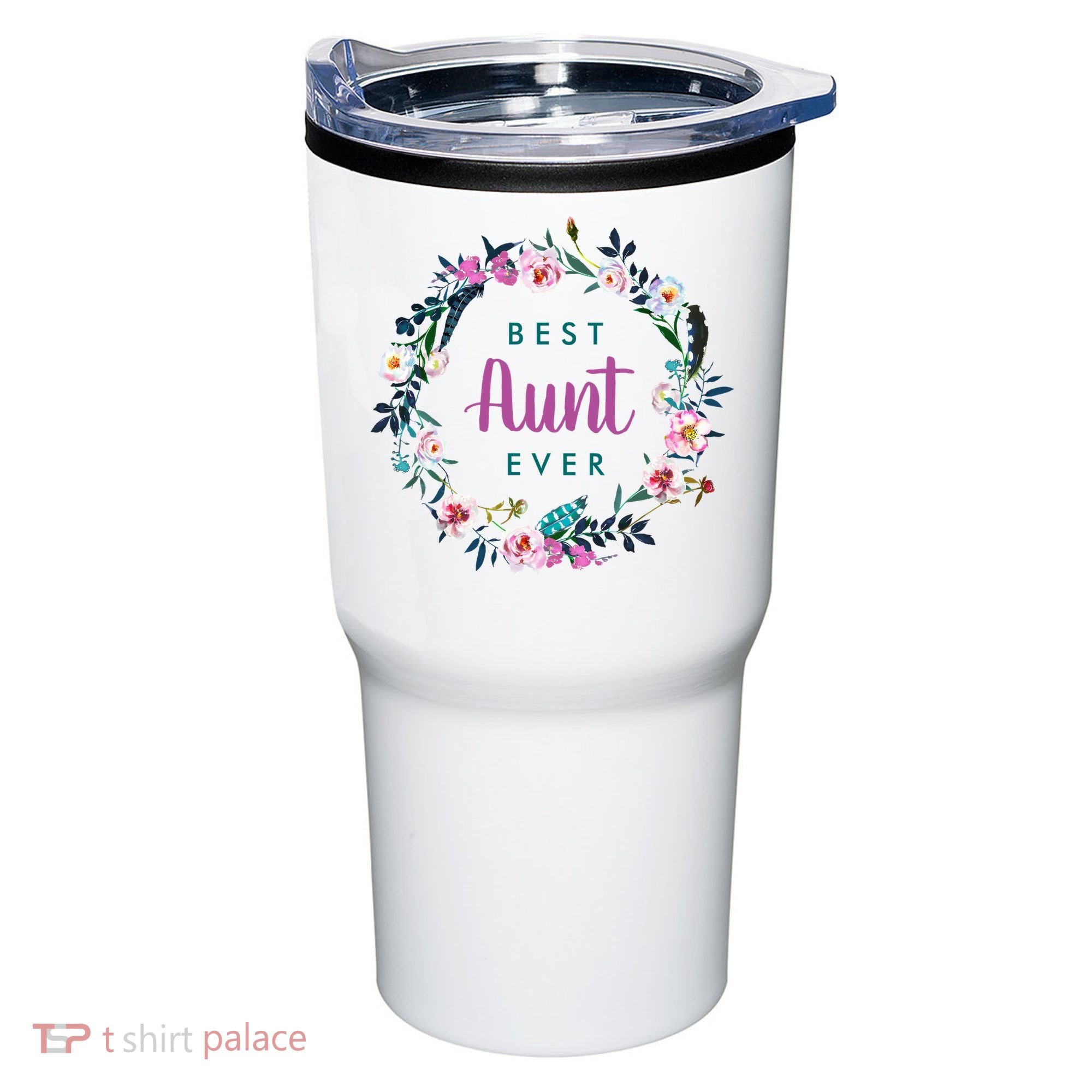 Boho Floral Wreath Best Aunt Ever Tumbler