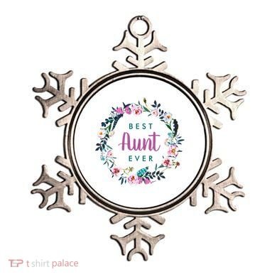 Boho Floral Wreath Best Aunt Ever Ornament