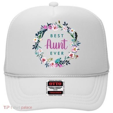 Boho Floral Wreath Best Aunt Ever Hat