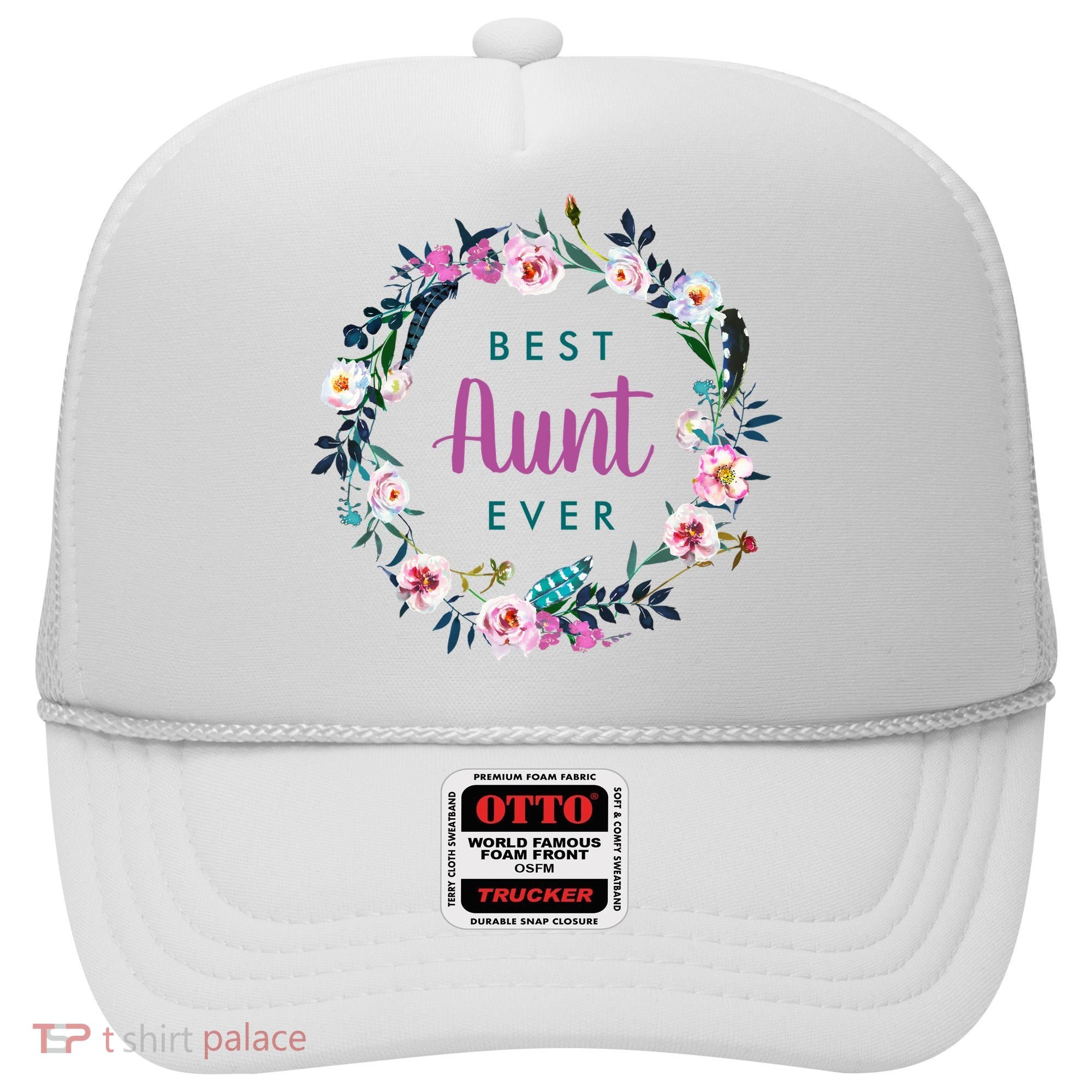 Boho Floral Wreath Best Aunt Ever Hat