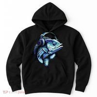 Bass Fish Wearing Headphones Hoodie thumb 0