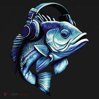 Bass Fish Wearing Headphones Women's Hoodie thumb 2