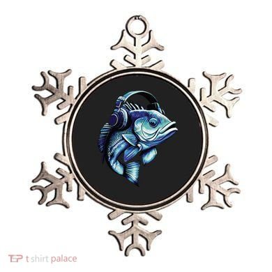 Bass Fish Wearing Headphones Ornament