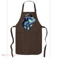 Bass Fish Wearing Headphones Apron thumb 0