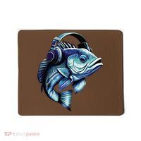 Bass Fish Wearing Headphones Mousepad thumb 0