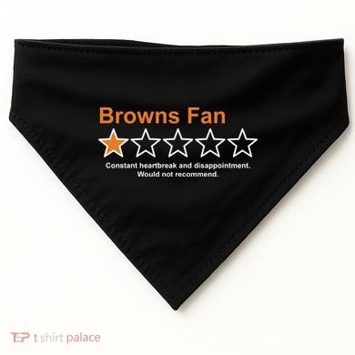 Browns Fan Would Not Recommend 1 Star Funny USA-Made Doggie Bandana