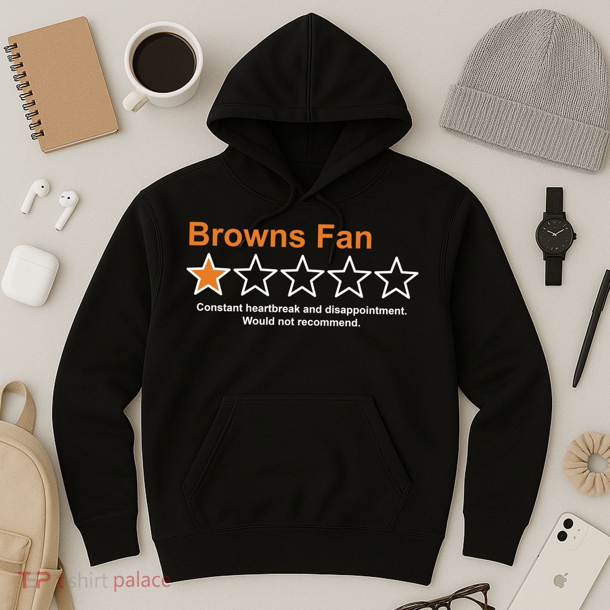 Browns Fan Would Not Recommend 1 Star Funny Hoodie