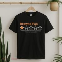 Browns Fan Would Not Recommend 1 Star Funny T-Shirt thumb 2