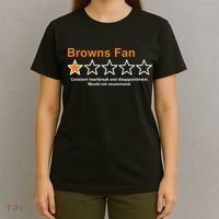 Browns Fan Would Not Recommend 1 Star Funny T-Shirt thumb 4