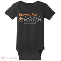 Browns Fan Would Not Recommend 1 Star Funny Baby Bodysuit thumb 0