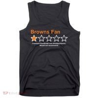 Browns Fan Would Not Recommend 1 Star Funny Tank Top thumb 0