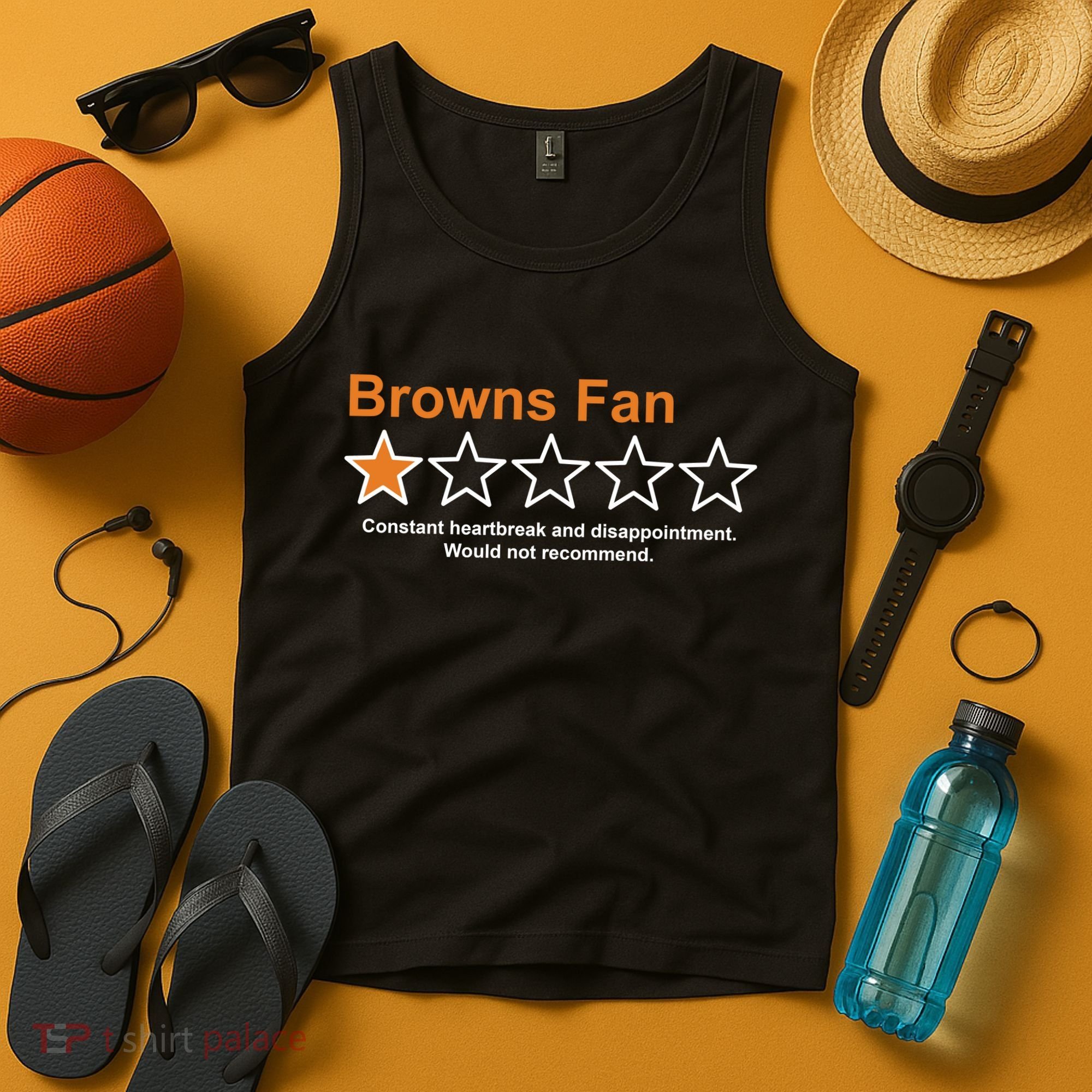 Browns Fan Would Not Recommend 1 Star Funny Tank Top