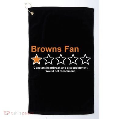 Browns Fan Would Not Recommend 1 Star Funny Golf Towel