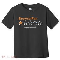 Browns Fan Would Not Recommend 1 Star Funny Toddler T-Shirt thumb 0