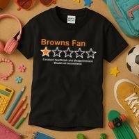 Browns Fan Would Not Recommend 1 Star Funny Kids T-Shirt thumb 3