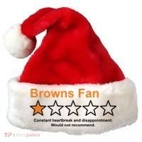 Browns Fan Would Not Recommend 1 Star Funny Santa Hat thumb 0