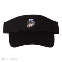 Bass Fish With Us Flag Gift Visor thumb 0