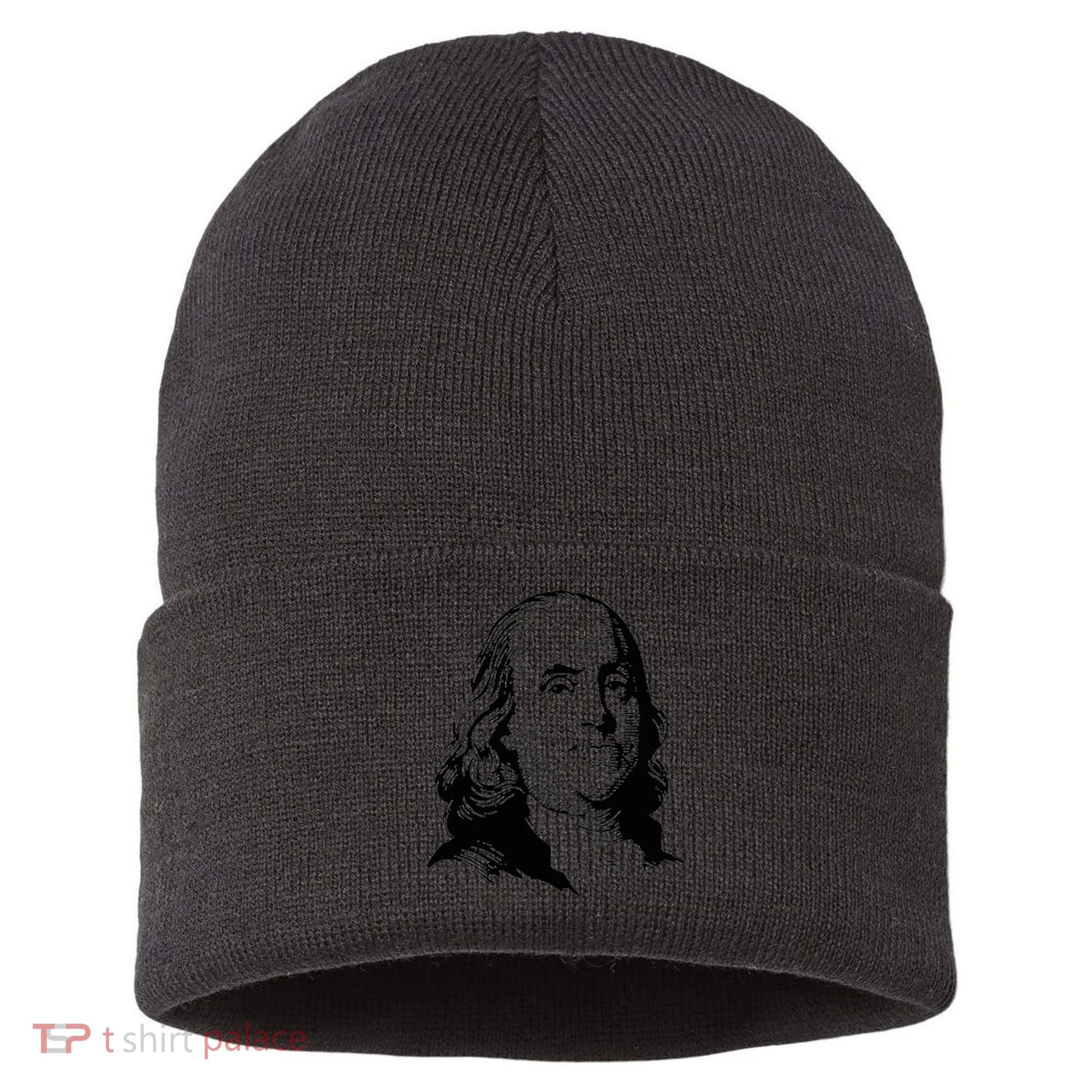 Benjamin Franklin We The People Constitution  Sustainable Knit Beanie