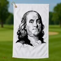Benjamin Franklin We The People Constitution  Golf Towel thumb 1