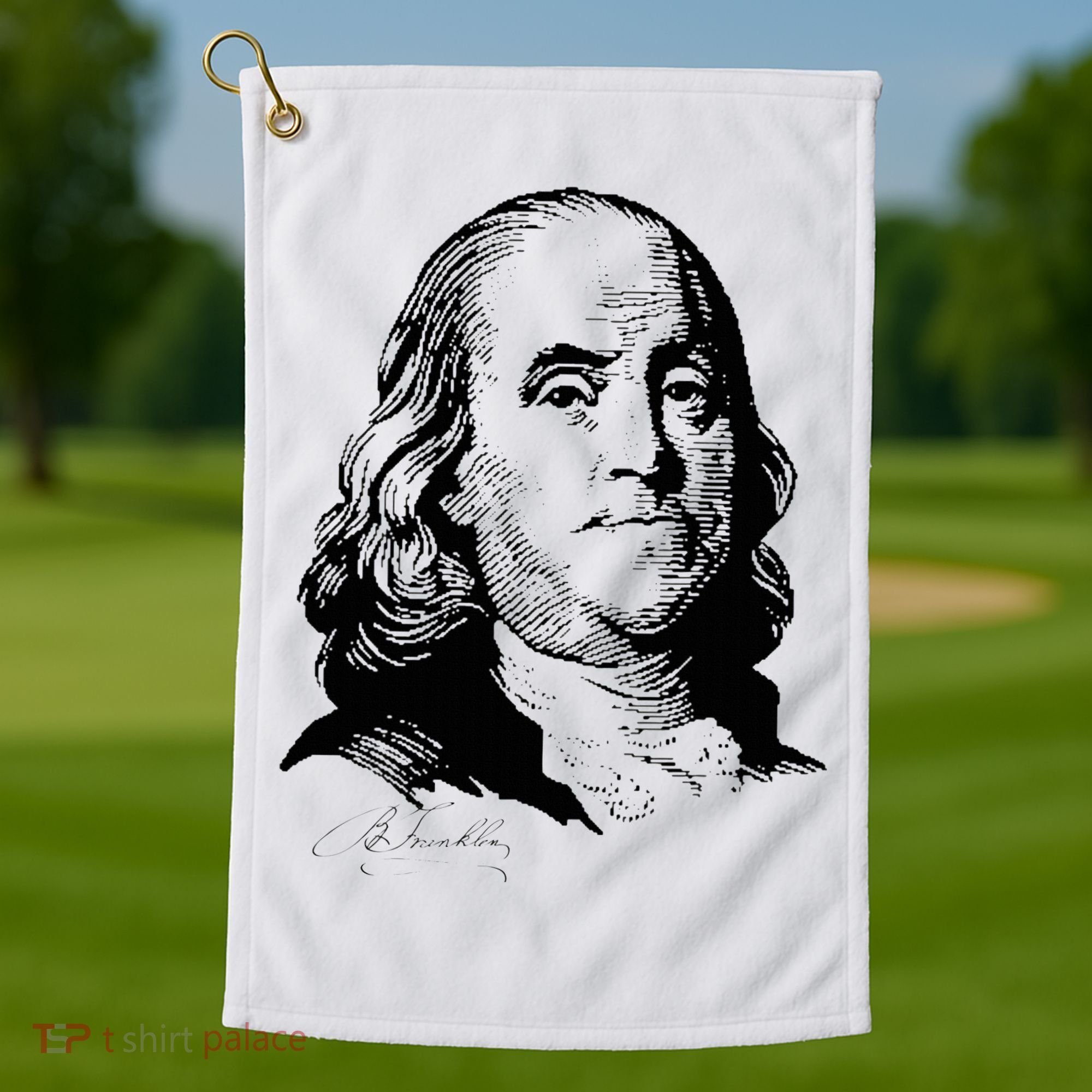 Benjamin Franklin We The People Constitution  Golf Towel