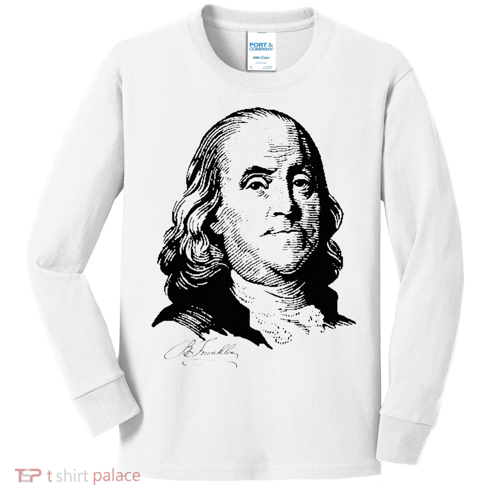 Benjamin Franklin We The People Constitution  Kids Long Sleeve Shirt