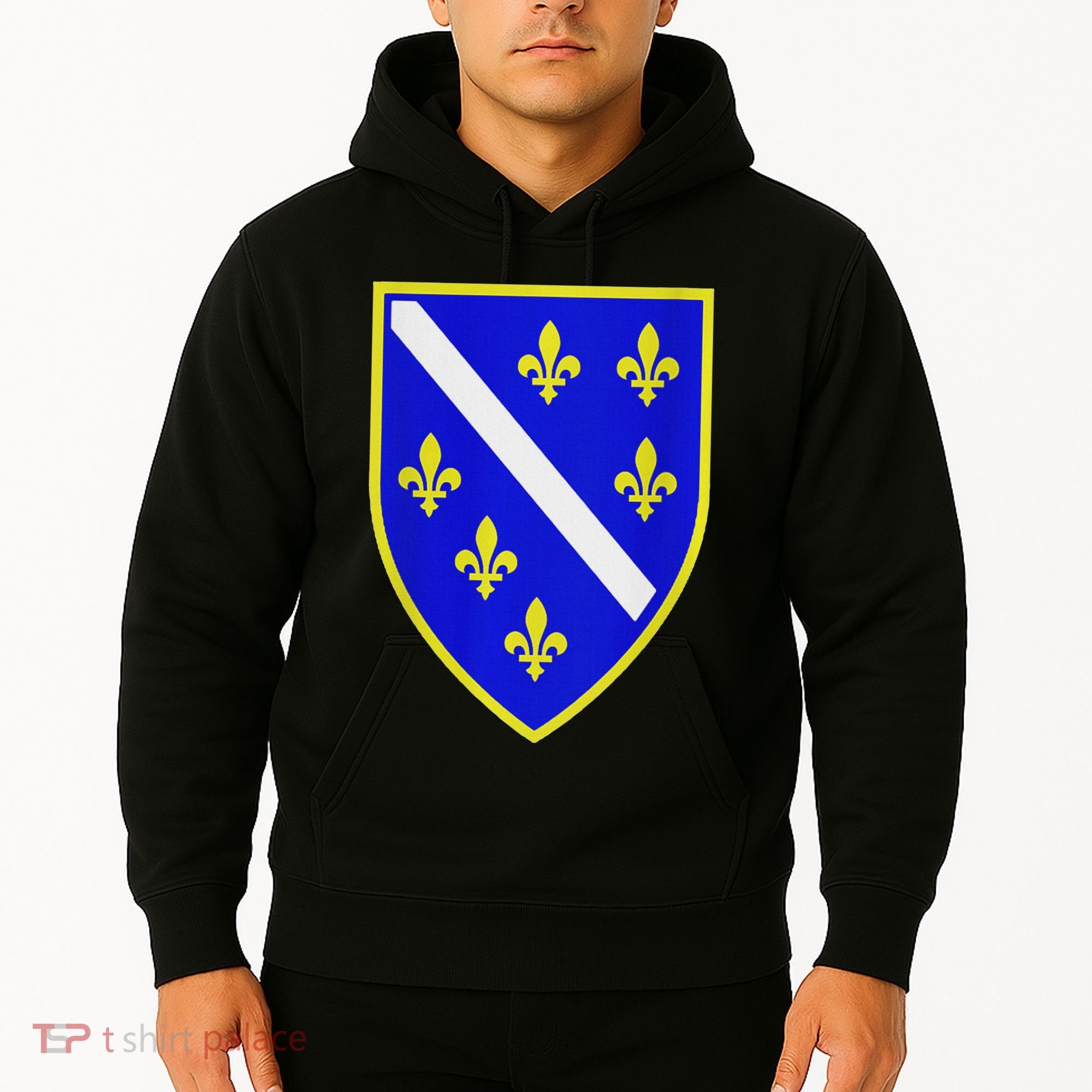 Bosnian Flag With Lily Hoodie