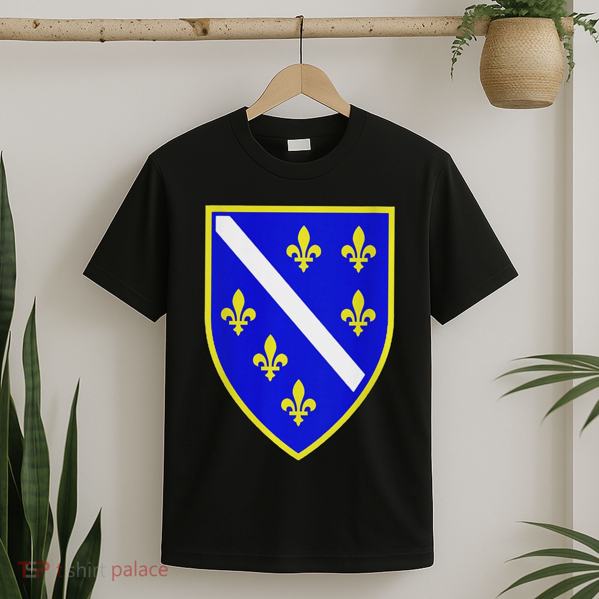 Bosnian Flag With Lily T-Shirt